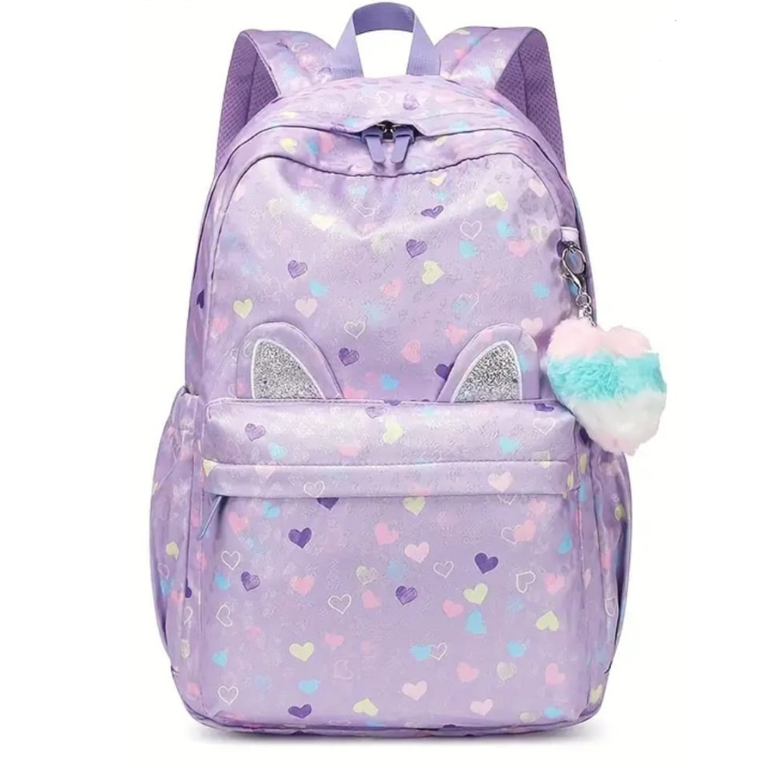 Purple Cat School Bag