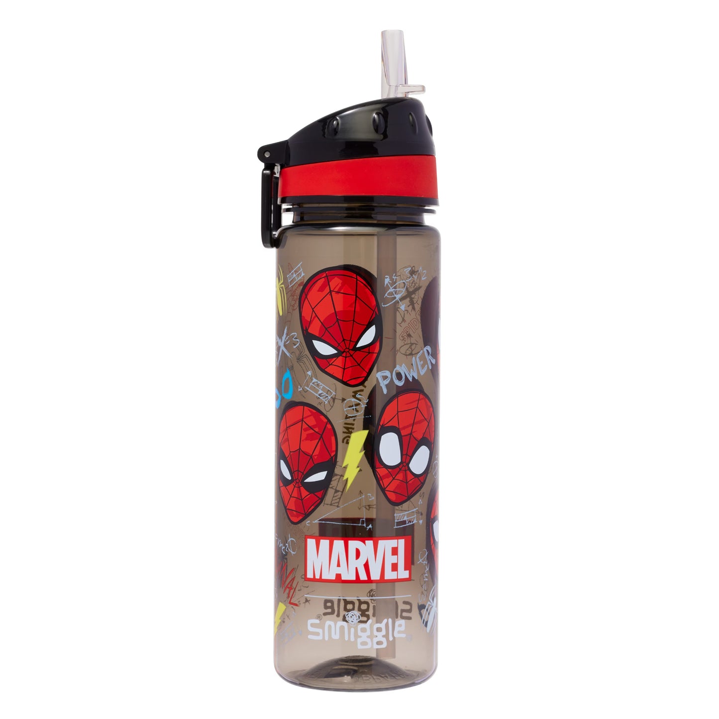 Smiggle Marvel Spider-Man Drink Up Plastic Drink Bottle 650Ml