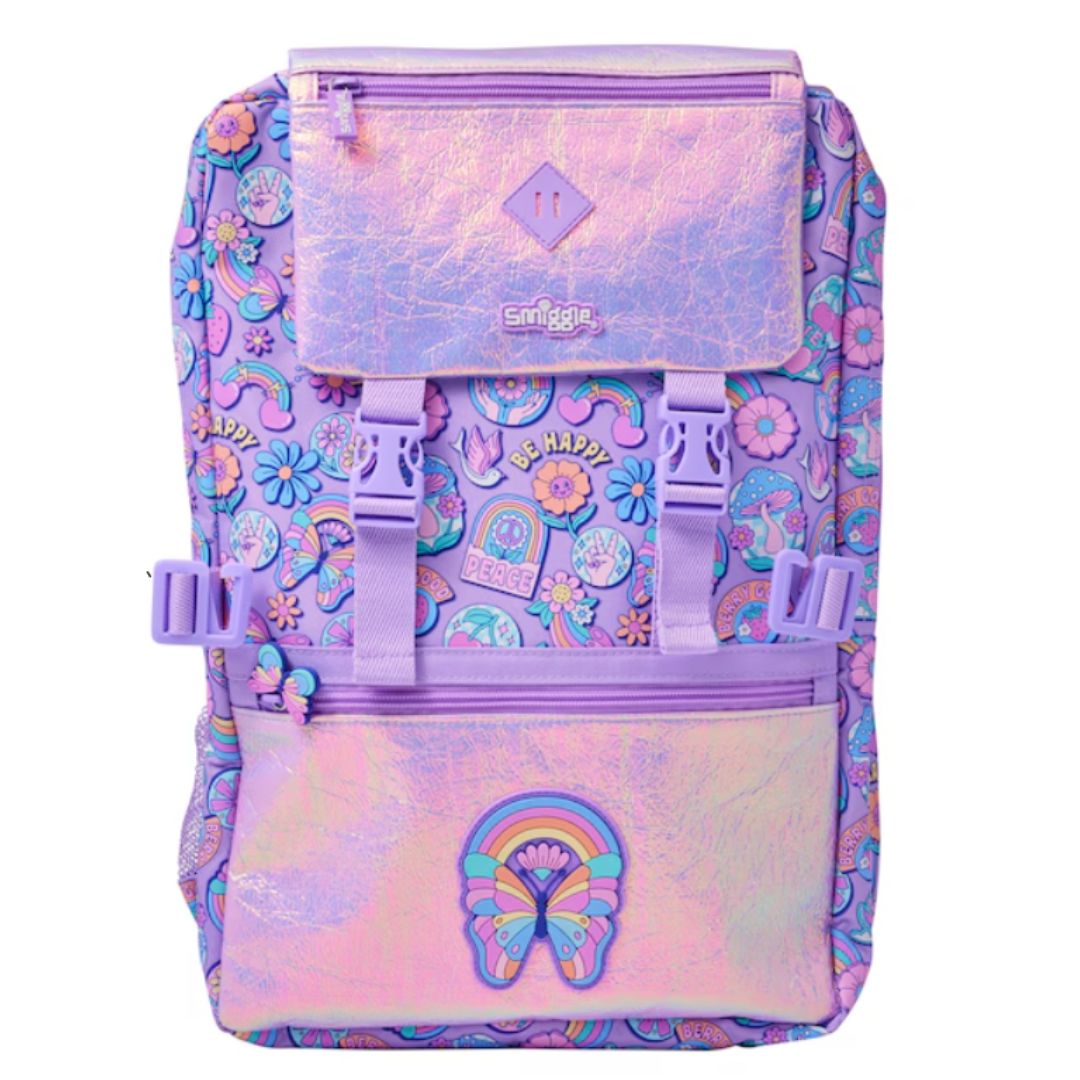Smiggle Purple Butterfly School Bag