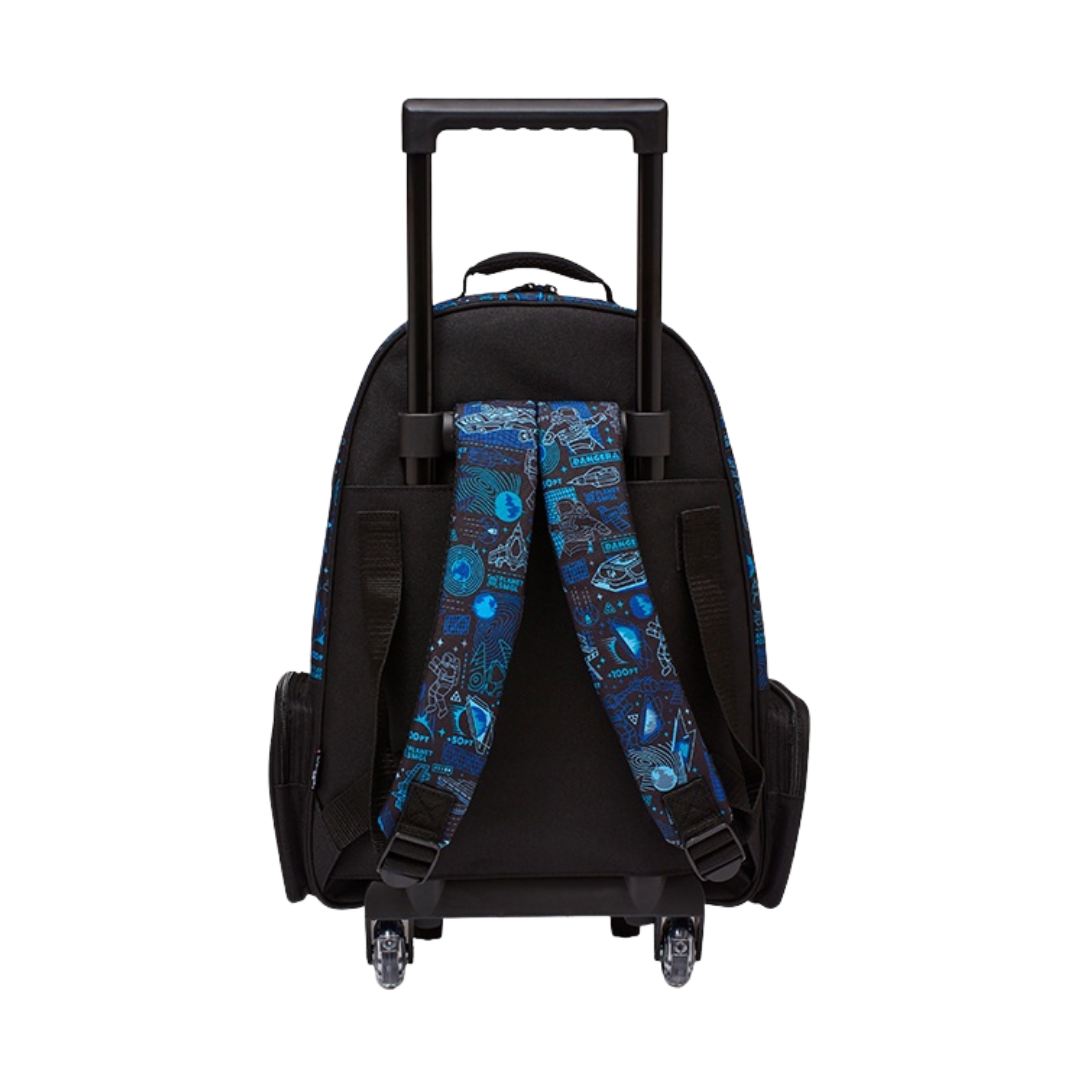 Smiggle Blue Astronaut Trolley Bag