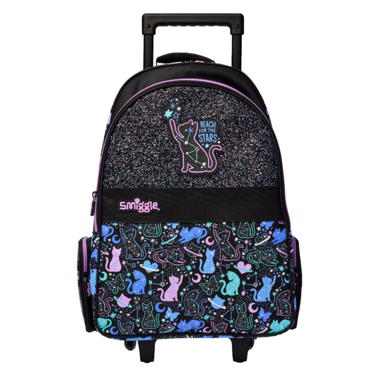 Smiggle Black Kitty Trolley bag