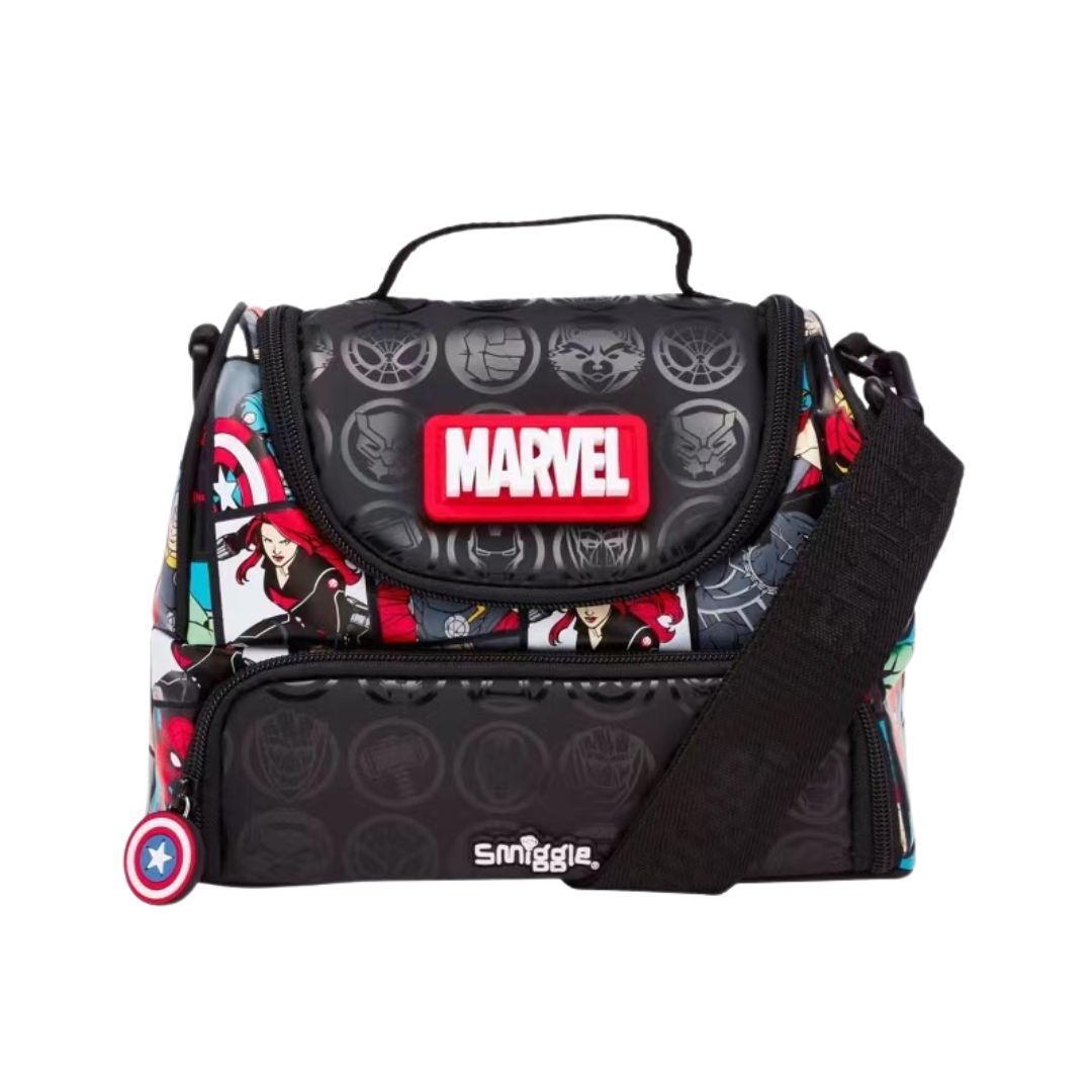 Smiggle Black Marvel Lunchbag