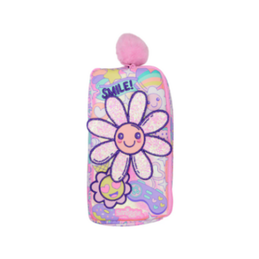 Smiggle Pink Flower Pencil Case