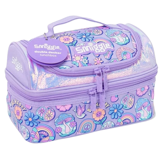 Smiggle Purple Flower Lunch Bag