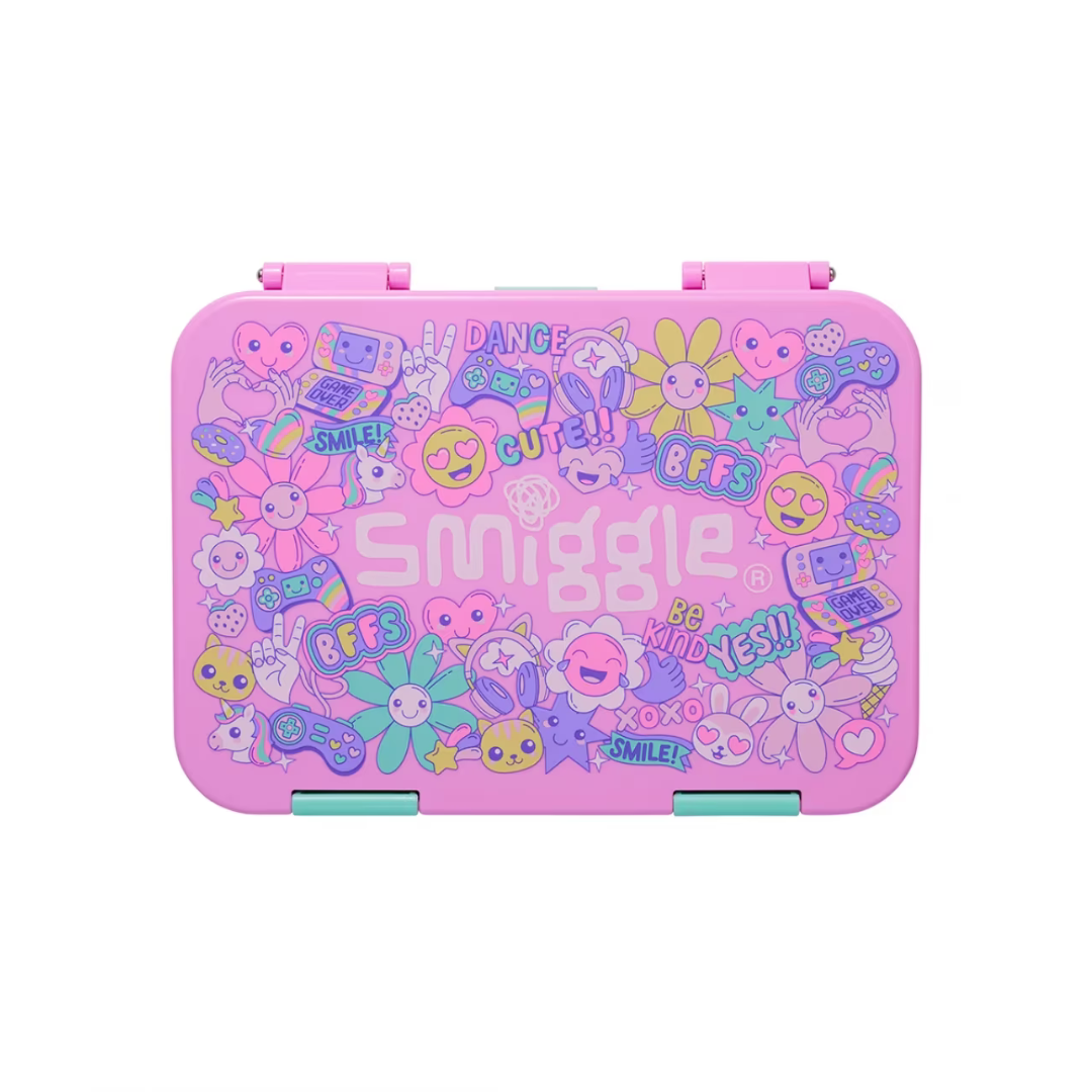 Smiggle Pink Flower Lunch Box