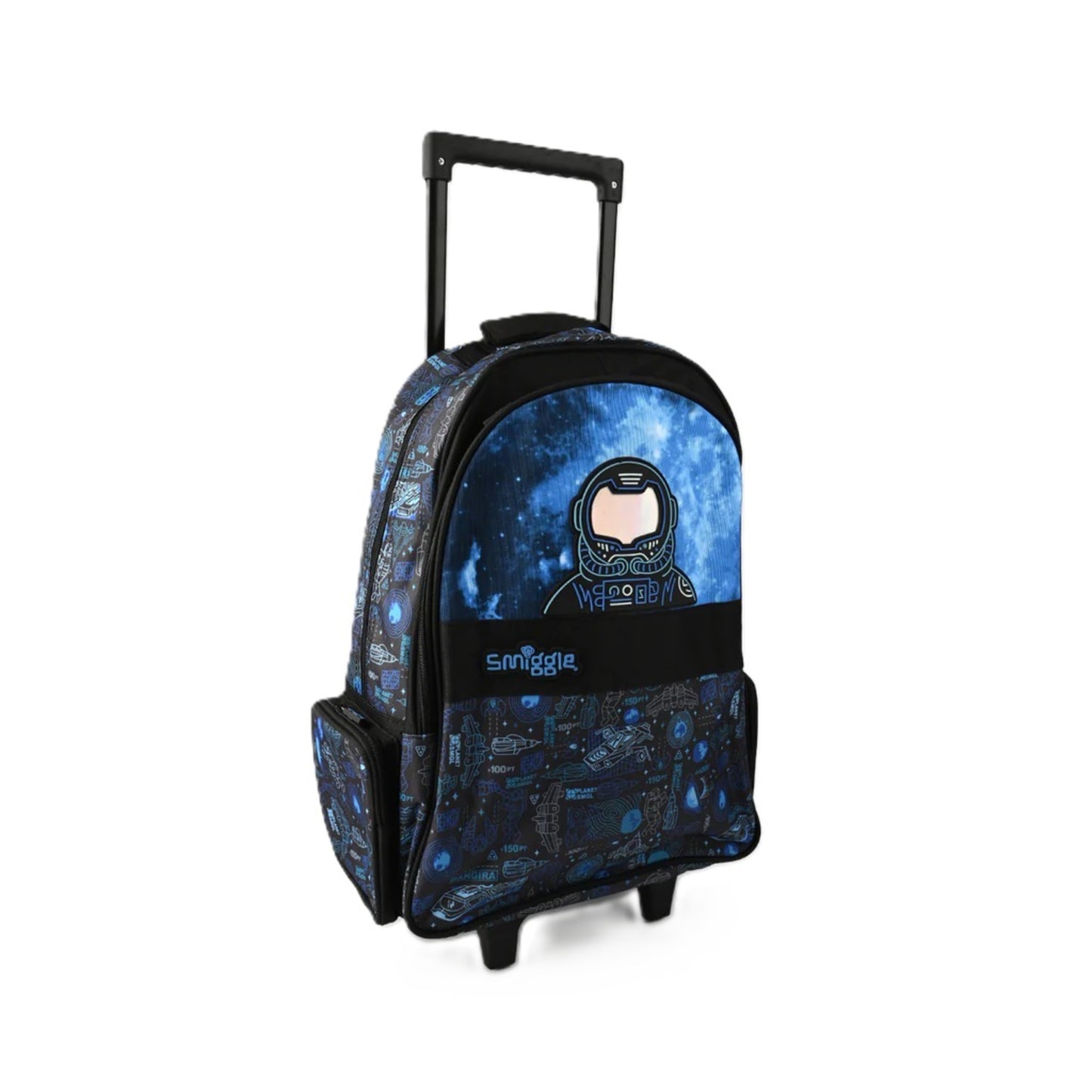 Smiggle Bright Side Trolley Backpack With Light Up Wheels
