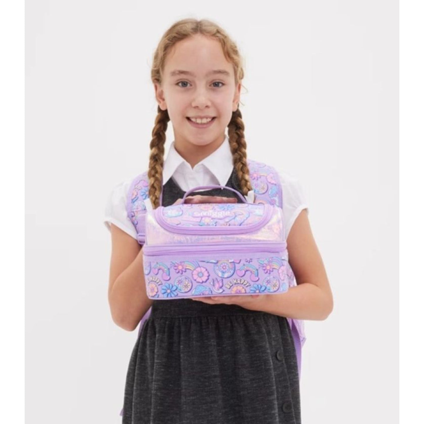 Smiggle Lilac Limitless Double Decker Lunch Bag