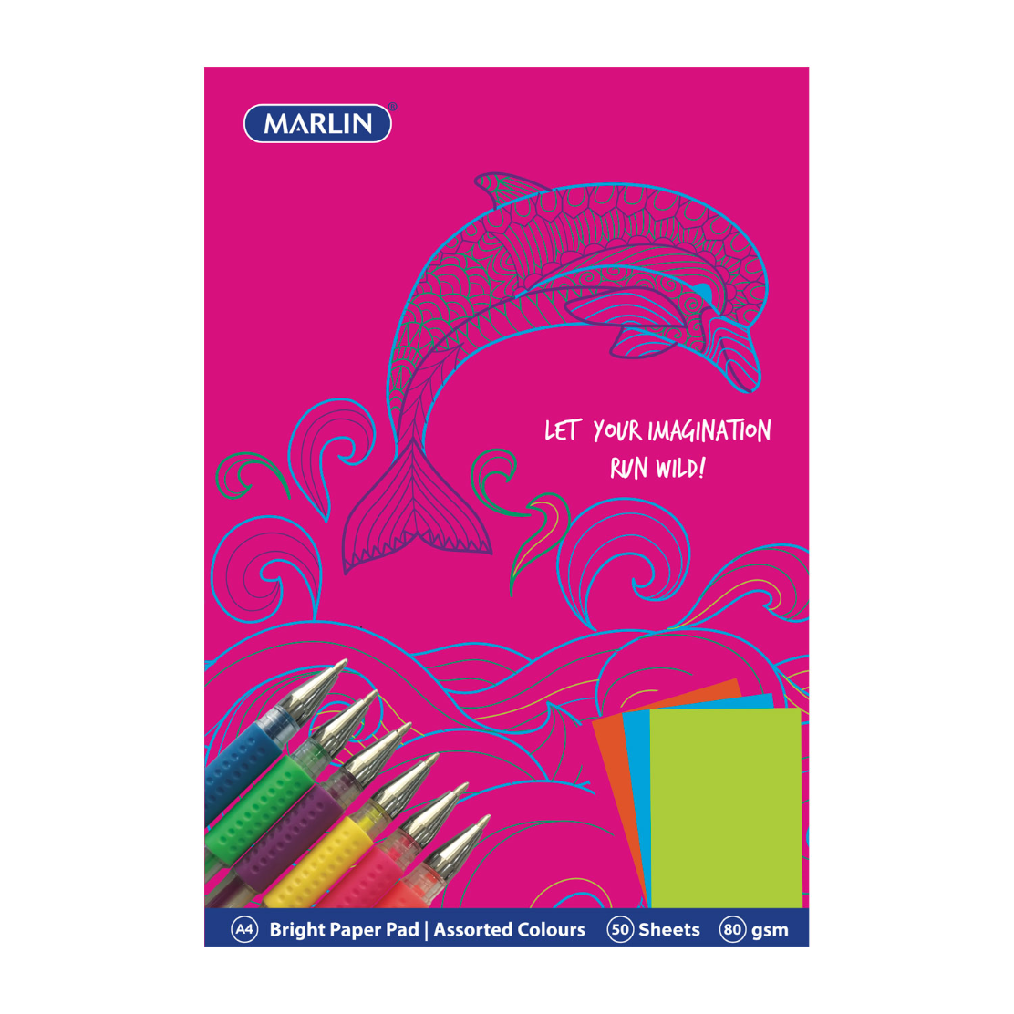 A4 Bright Coloured Paper Pad