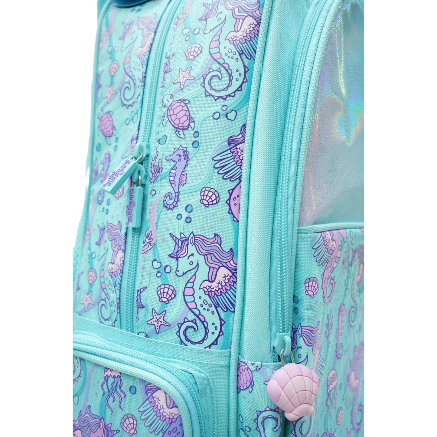Smiggle Blue Epic Adventures Trolley Backpack With Light Up Wheels