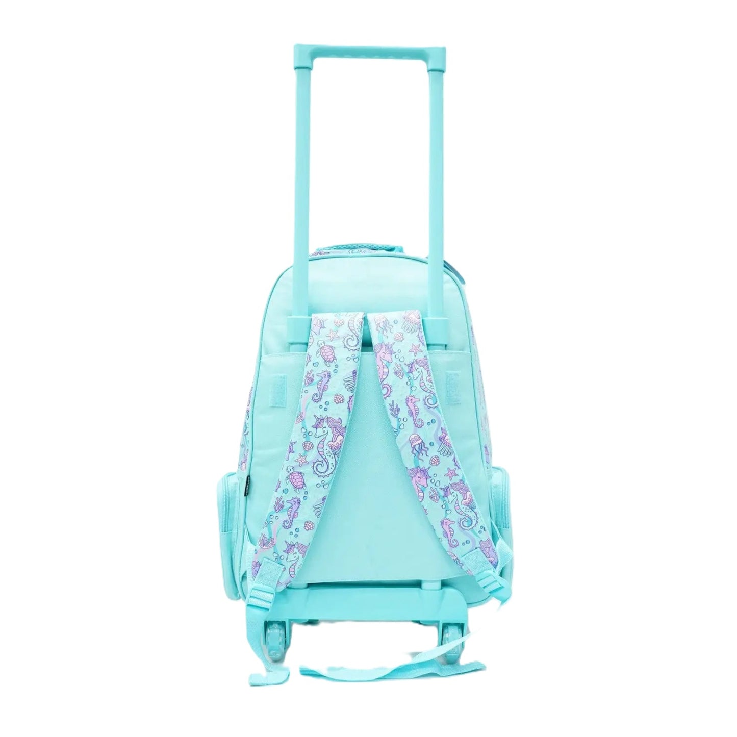 Smiggle Blue Epic Adventures Trolley Backpack With Light Up Wheels