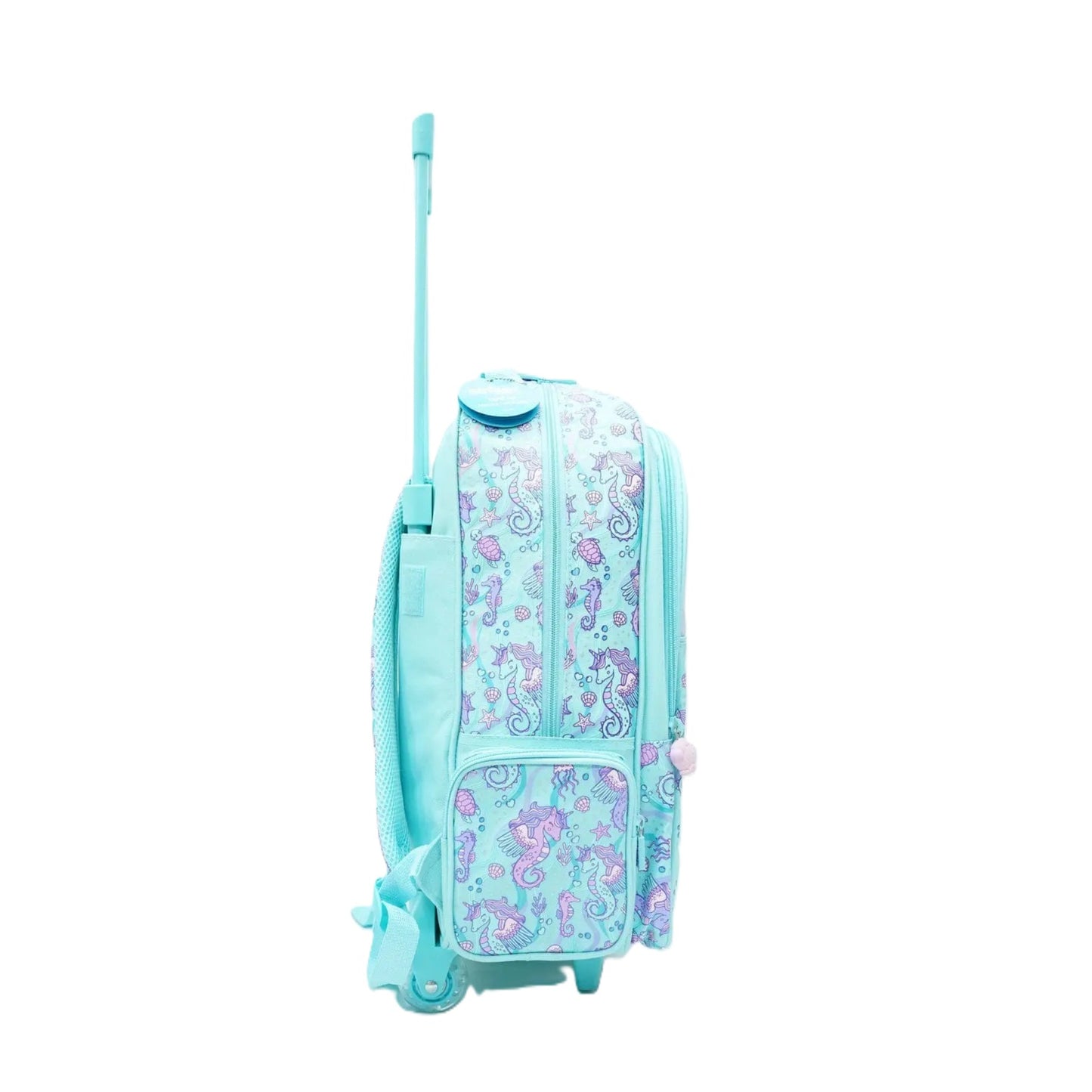 Smiggle Blue Epic Adventures Trolley Backpack With Light Up Wheels
