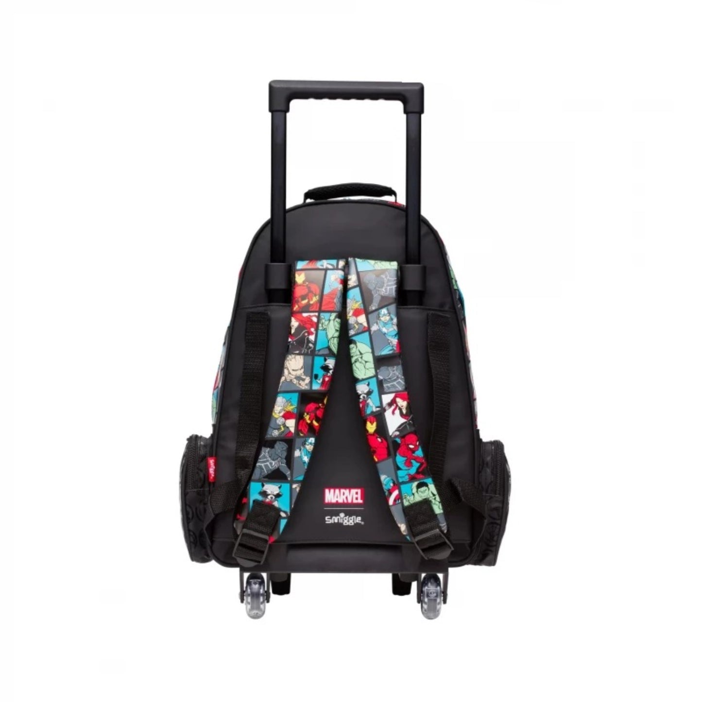 Smiggle Marvel Trolley Backpack With Light Up Wheels