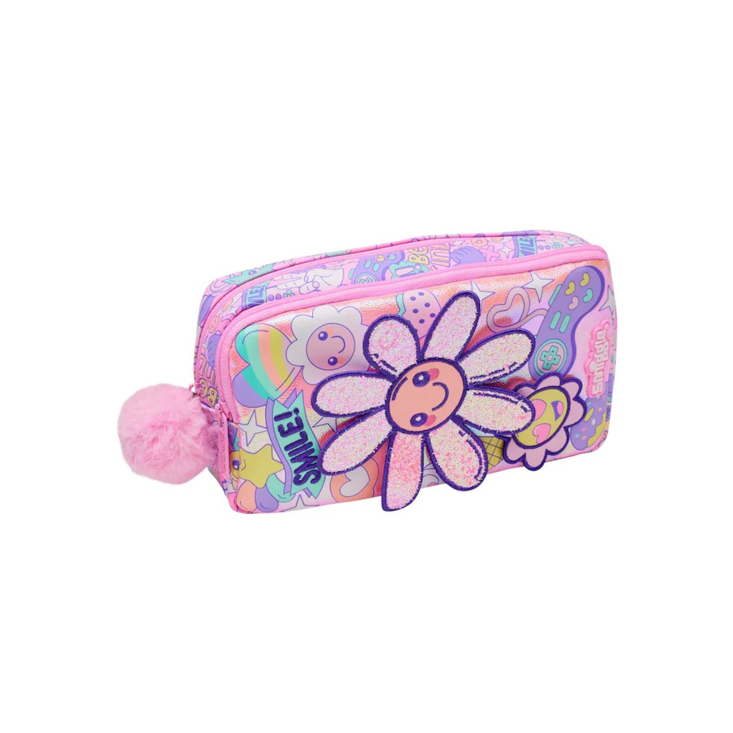 Smiggle Pink Epic Adventures Character Pocket Pencil Case
