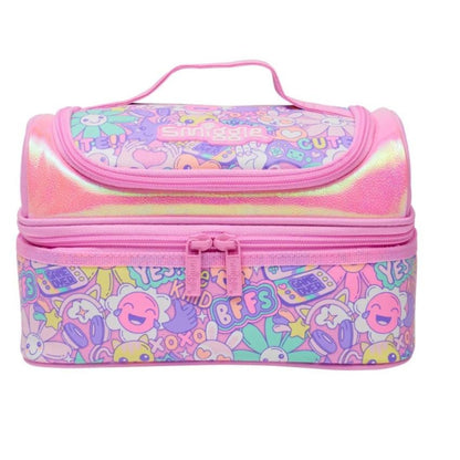 Smiggle Pink Epic Adventures Double Decker Lunch Bag