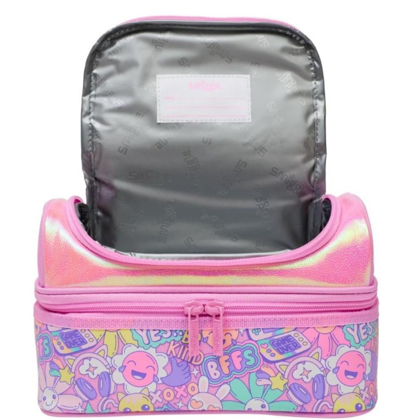 Smiggle Pink Epic Adventures Double Decker Lunch Bag