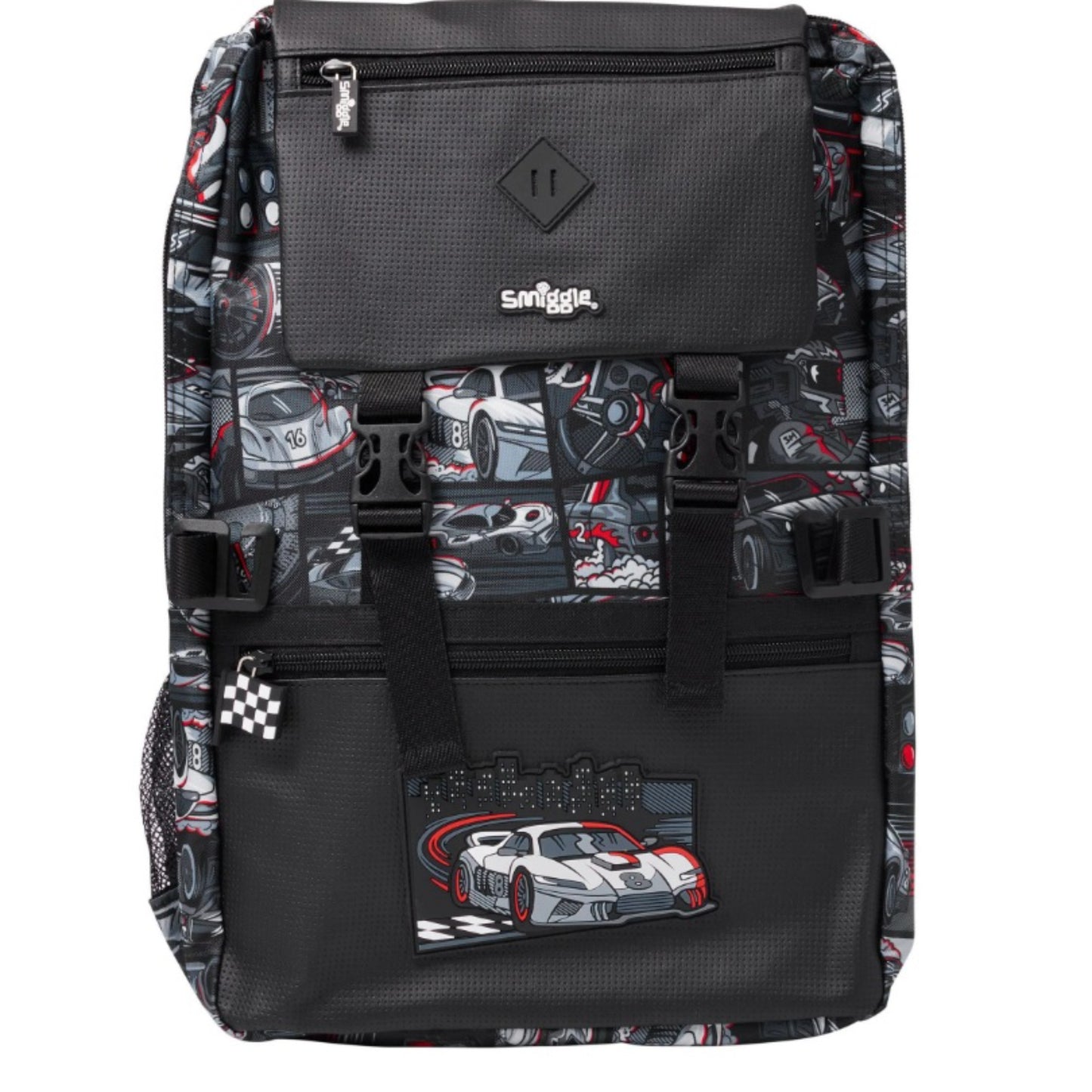 Smiggle Race Car Limitless Attach Foldover Bag