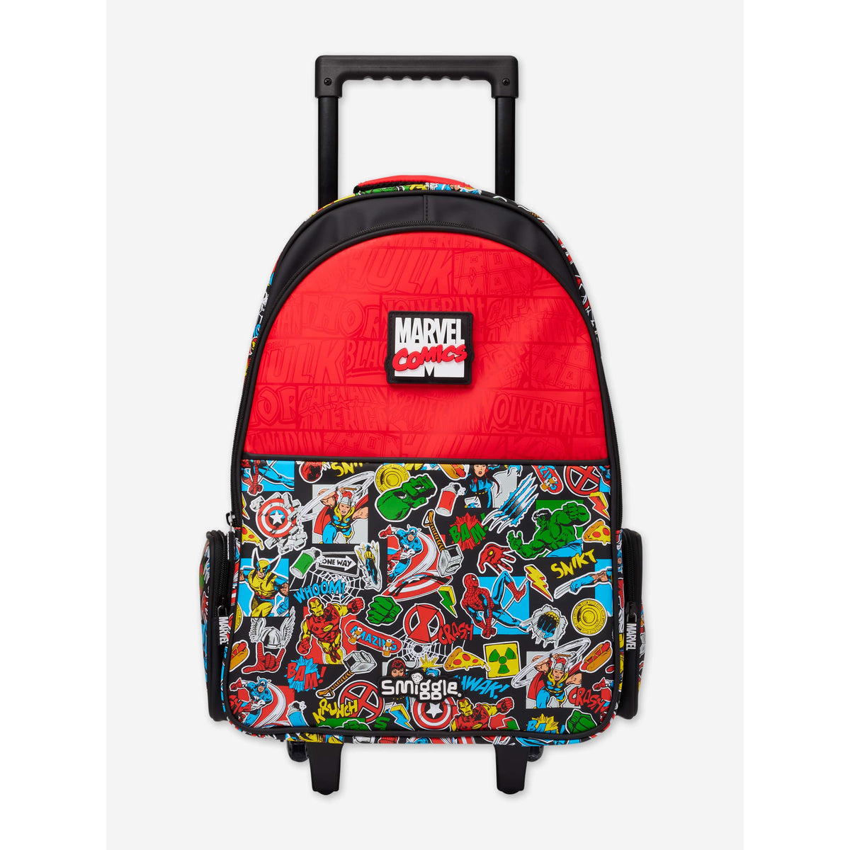 Smiggle Marvel Comics Trolley Backpack with Light Up Wheels