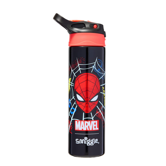 Smiggle Marvel Spider-Man Drink Up Plastic Drink Bottle 650Ml