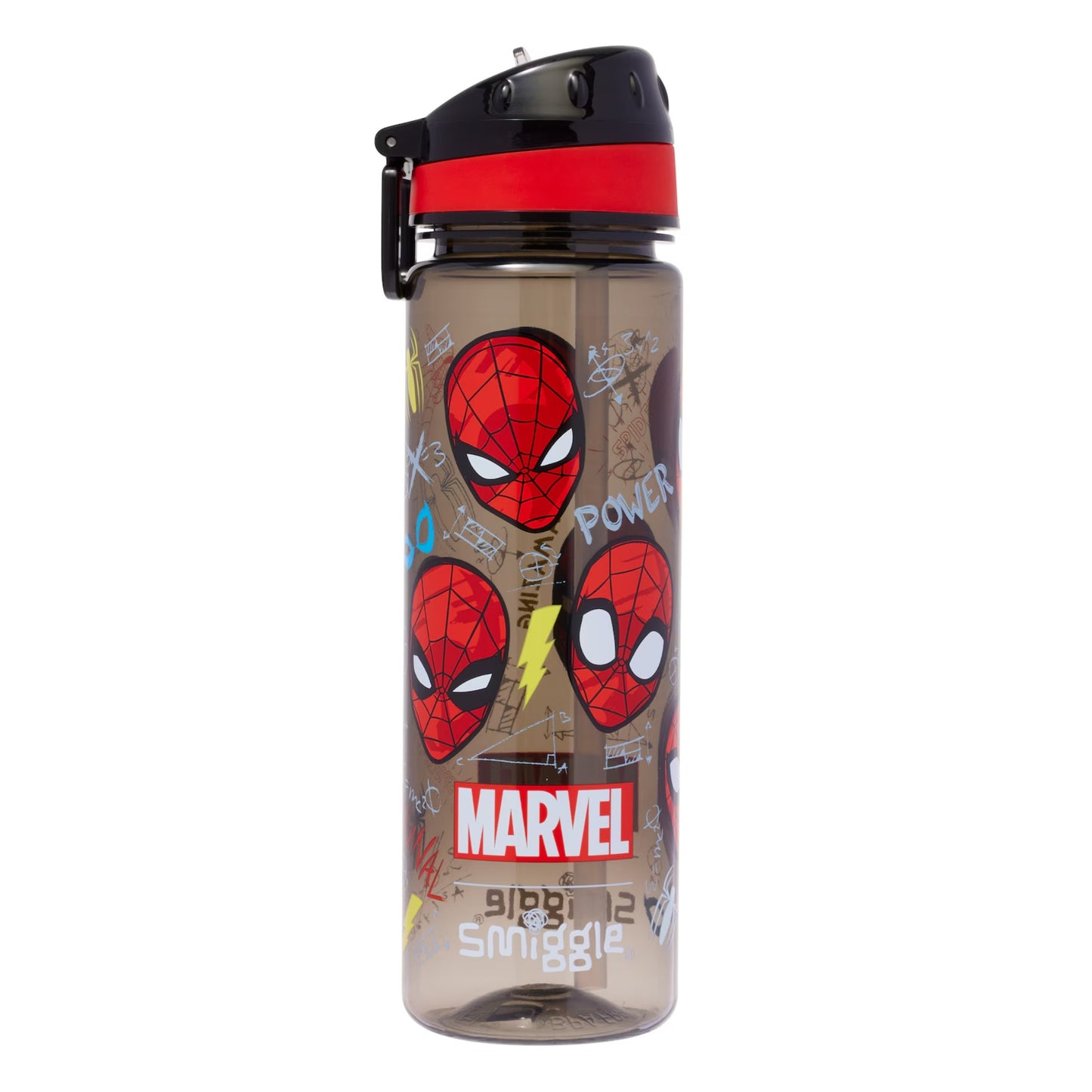 Smiggle Marvel Spider-Man Drink Up Plastic Drink Bottle 650Ml