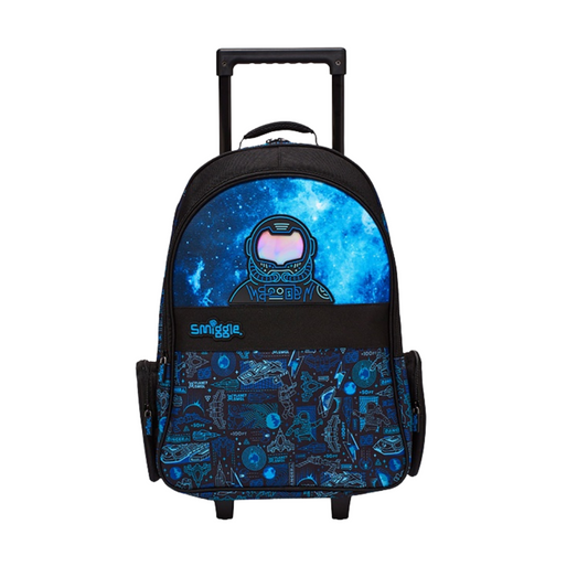 Smiggle Blue Astronaut Trolley Bag