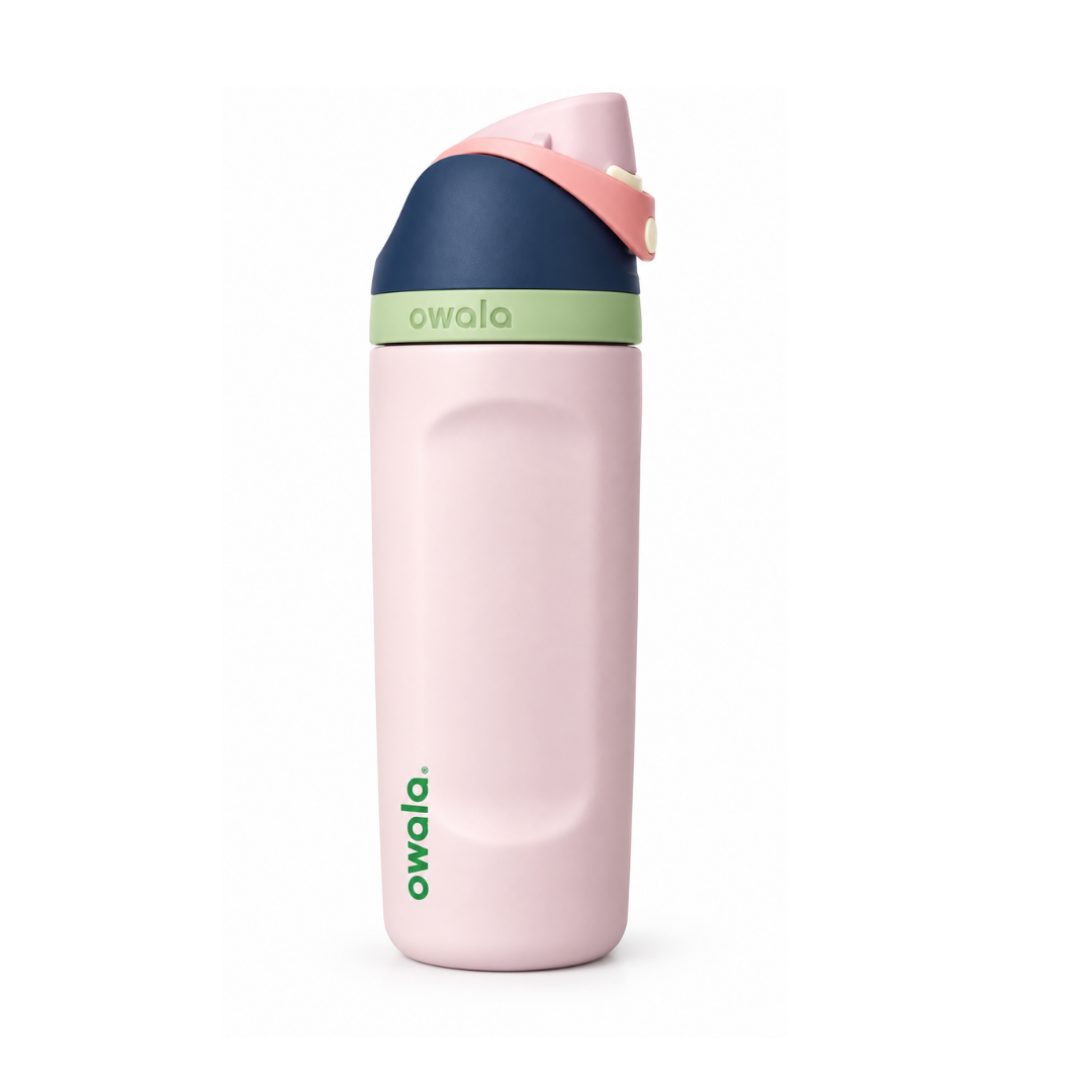 Pink, Navy and Green Owala Kids FreeSip 475ml
