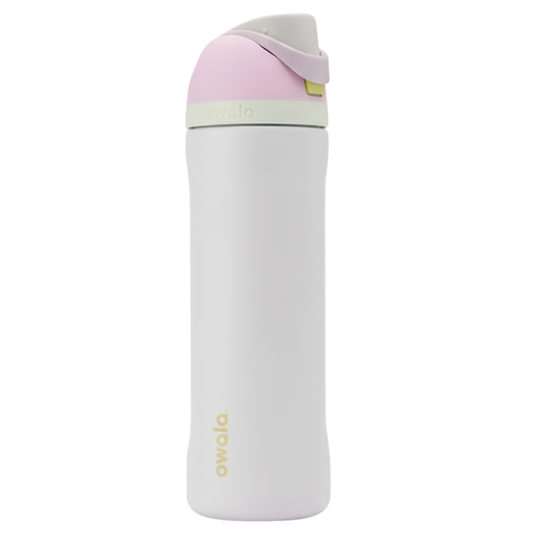 Owala 710ml Bottle - White with Pink and Green